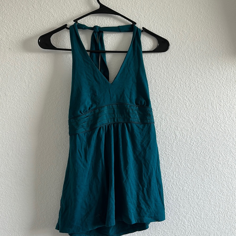 teal halter top